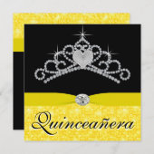 ブラックイエローティアラブラックイエローキンセアニェラ 招待状 (正面/裏面)