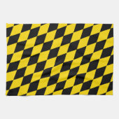 ブラックイエローバイエルン国旗 キッチンタオル (横)