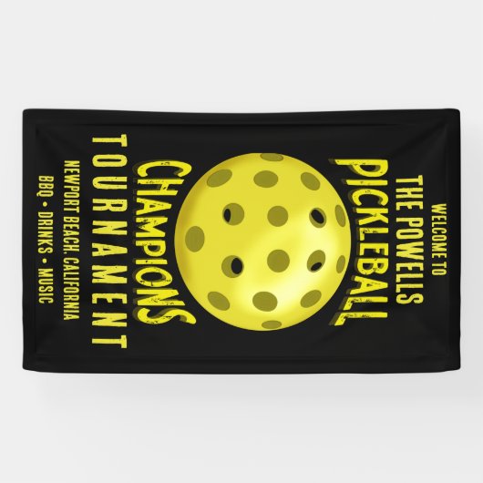 ブラックイエローピックボール大会 横断幕 (横)