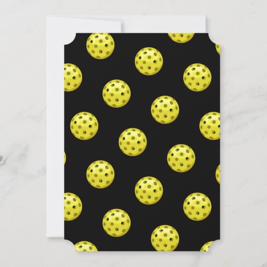 ブラックイエローピックルボールトーナメント招待状 招待状 (裏面)