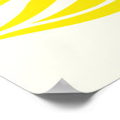 ブラックイエローピーコックとさくらんぼの花のポスター ポスター (角)