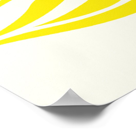 ブラックイエローピーコックとさくらんぼの花のポスター ポスター (角)