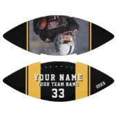 ブラックイエロープレイヤー名番号チームフォト アメリカンフットボール (パネル)
