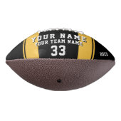 ブラックイエロープレイヤー名番号チームフォト アメリカンフットボール (回転270)