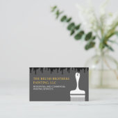 ブラックイエロープロフェッショナルハウスペインター 名刺 (スタンド正面)