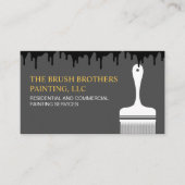 ブラックイエロープロフェッショナルハウスペインター 名刺 (正面)