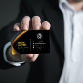 ブラックイエローホームエレガントコンモダンサルタント 名刺