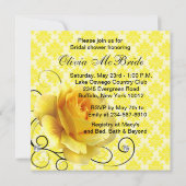 ブラックイエローローズブライダルシャワー招待状 招待状 (裏面)