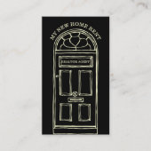 ブラックイエロー実在エステートエージェントブローカーニューホーム 名刺 (正面)