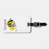 ブラックイエロー昆虫のまわりに(昆虫)マルハナバチミツバチ ラゲッジタグ (正面横)