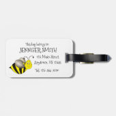 ブラックイエロー昆虫のまわりに(昆虫)マルハナバチミツバチ ラゲッジタグ (裏面横)