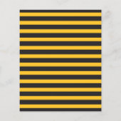 ブラックイエロー横線幾何学蜂の動物 チラシ (裏面)