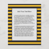 ブラックイエロー横線幾何学蜂の動物 チラシ (正面)