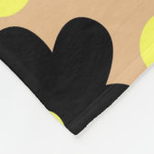 ブラックイエロー熱帯フローラの夏 フリースブランケット (角)