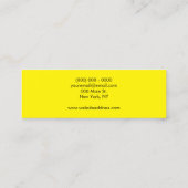 ブラックイエロー理容師ポール |理容師 |美容師 スキニー名刺 (裏面)