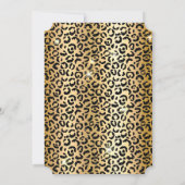 ブラックイエロー金ゴールドグリッターヒョウ 招待状 (裏面)