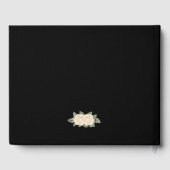 ブラックイエロー金ゴールドフローラメモリアル葬儀写真 ゲストブック (裏面)