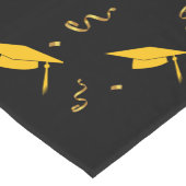 ブラックイエロー2025卒業祝いパーティー ショートテーブルランナー (コーナー)