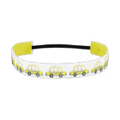 ブラックイエローNYCニューヨークシティタクシーキャブカー アスレチックヘッドバンド (正面)