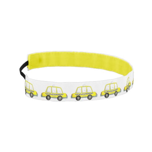 ブラックイエローNYCニューヨークシティタクシーキャブカー アスレチックヘッドバンド (左)