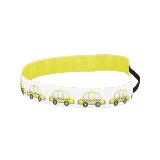 ブラックイエローNYCニューヨークシティタクシーキャブカー アスレチックヘッドバンド (右)