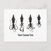 ブラックイカのアイコン ポストカード (正面)