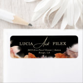 ブラックイスタイリッシュンクタイポグラフィ差出人住所 ラベル (インサイチュ)