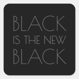 ブラックイズニューブラック タイポグラフィステッカー スクエアシール