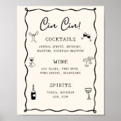 ブラックイタリアンブライダルシャワーシンシンバー ポスター (正面)