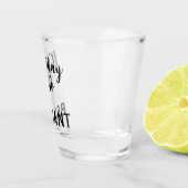 ブラックイッツオーケストブリリアント引用文文字 ショットグラス (右)