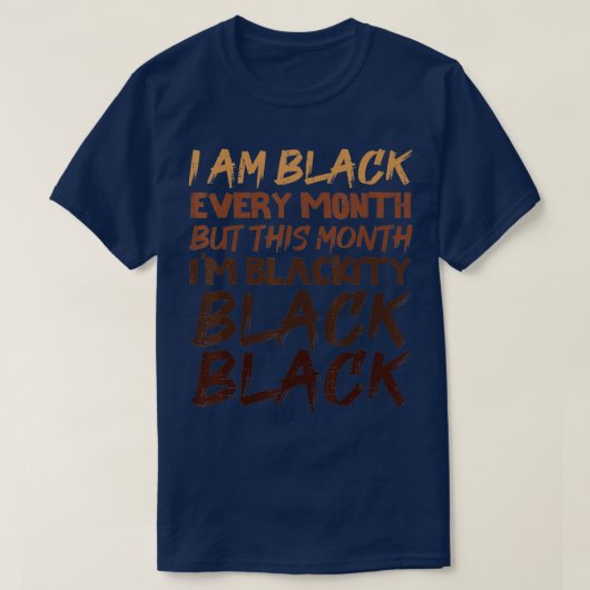 ブラックイティブラック毎月黒歴BHMアフリック Tシャツ (デザイン正面)
