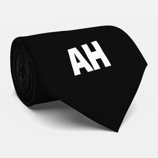 ブラックイニシャル グルームズメン モノグラム モノグラムド ネクタイ (ロール)