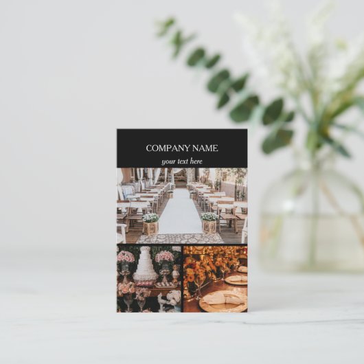 ブラックイベント計画事業3枚QRコード 名刺 (スタンド正面)