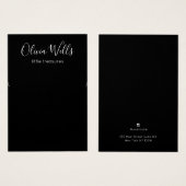 ブラックイヤリングジュエリー表示カード (正面&裏面)