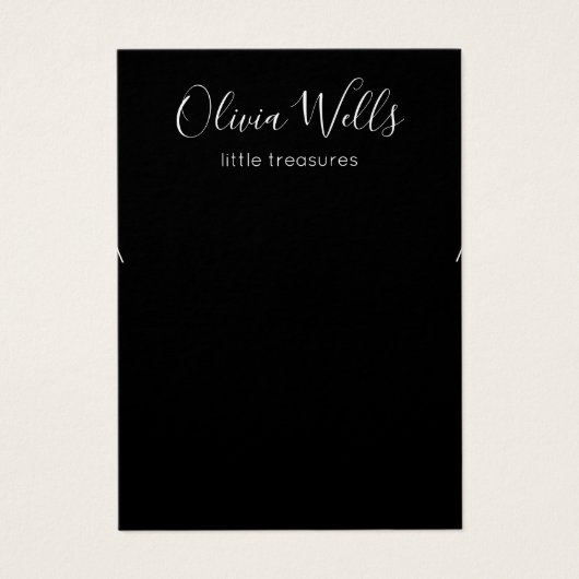 ブラックイヤリングジュエリー表示カード (正面)