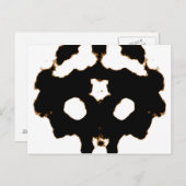 ブラックインクのクロットカードのRorschachテスト ポストカード (正面/裏面)
