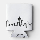 ブラックインクのシアトルのスカイライン 缶クーラー (裏面)