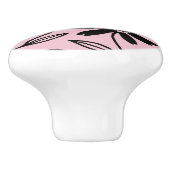 ブラックインクのデイジー ピンク ボーホー セラミックノブ (側面)