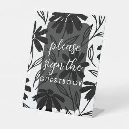 ブラックインクのデイジー ボーホー テーブルナンバー テーブルサイン