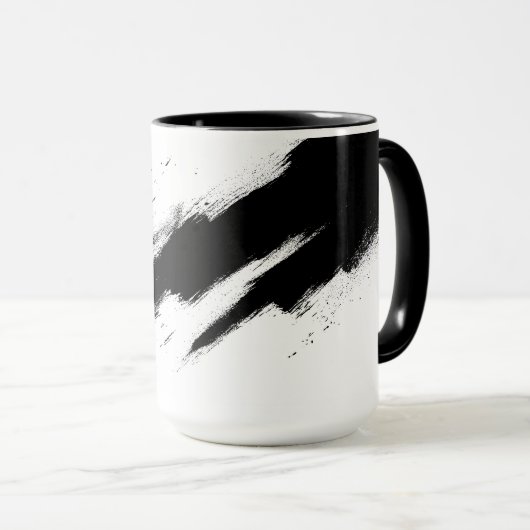 ブラックインクアートコーヒーマグ マグカップ (正面右)