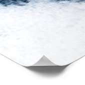 ブラックインクウォーターカラー21st誕生日ウェルカムバナー ポスター (角)