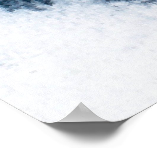 ブラックインクウォーターカラー21st誕生日ウェルカムバナー ポスター (角)