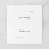 ブラックインクスタイル披露宴テーブル番号座席表 プレイスカード (外部開封)