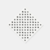 ブラックインクストークのクロスパターン スタンダードカクテルナプキン (角)