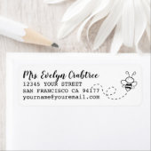 ブラックインクビー名前をカスタムする差出人住所ラベル ラベル (インサイチュ)