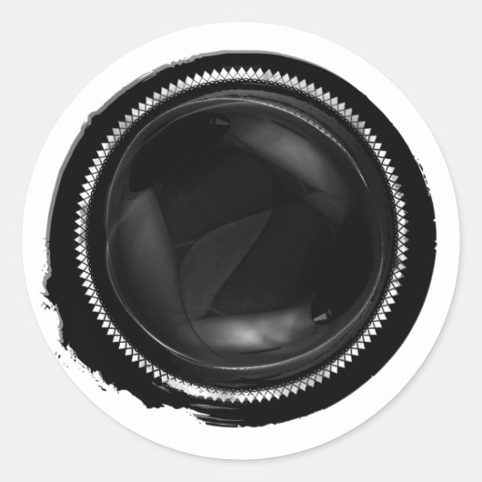 ブラックインクブロ絵を描ダブワックスシール ラウンドシール (正面)