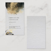 ブラックインク及びフェイクグリッター 名刺 (正面/裏面)