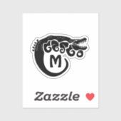 ブラックインク変異塩水Crocシルエット シール (シート)