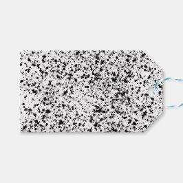 ブラックインク汚れ（ばちゃばちゃ）跳ねるカスタム ギフトタグ