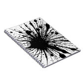 ブラックインク(ばちゃばちゃ)跳ねる手帳 ノートブック (右側)